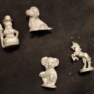 Vintage Miniature Pewter Figurines (Set of 4)